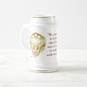 Die rote Grenze Stein des Goldgriechischen Bierglas (Vorderseite Links)
