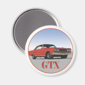 DIE ROTE GTX VON 1967 MAGNET (Vorderseite/Rückseite)