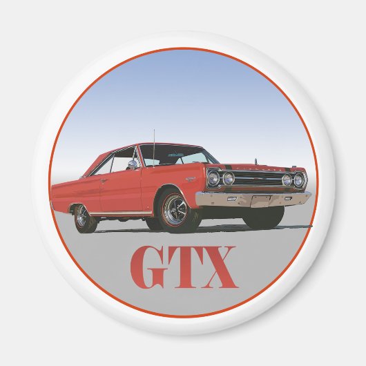 DIE ROTE GTX VON 1967 MAGNET (Vorne)