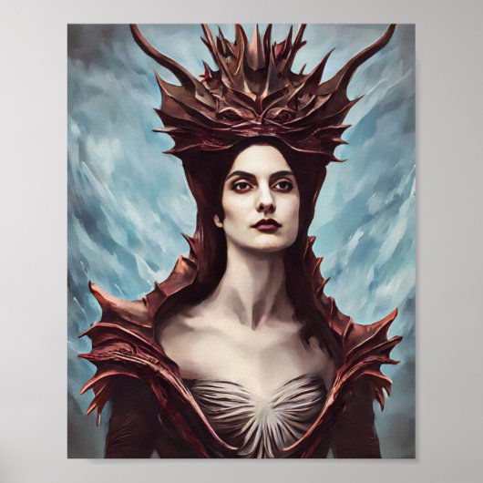 Die rote Hexe der Berge Fantasy-Kunst Poster (Vorne)