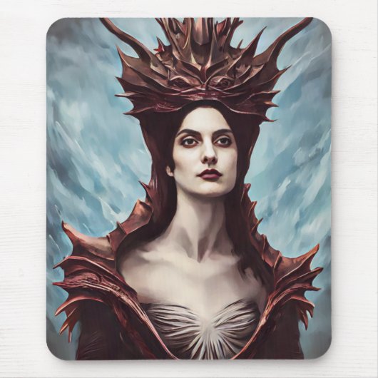 Die rote Hexe der Gebirgsfantasiekunst Mousepad (Vorne)