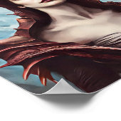 Die rote Hexe der Gebirgsfantasiekunst Poster (Ecke)