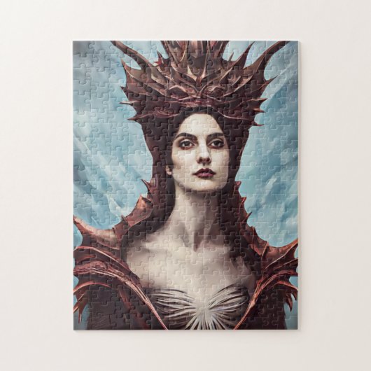 Die rote Hexe der Gebirgsfantasiekunst Puzzle (Vertikal)