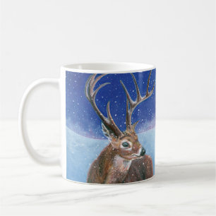 Die Rote Hirsche im Winter Kaffeetasse
