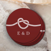 Die rote Hochzeit des Knochenknochens Runder Pappuntersetzer