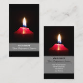 Die rote Kerzenleuchte erhellt die Dunkelheit Visitenkarte (Vorne/Hinten)