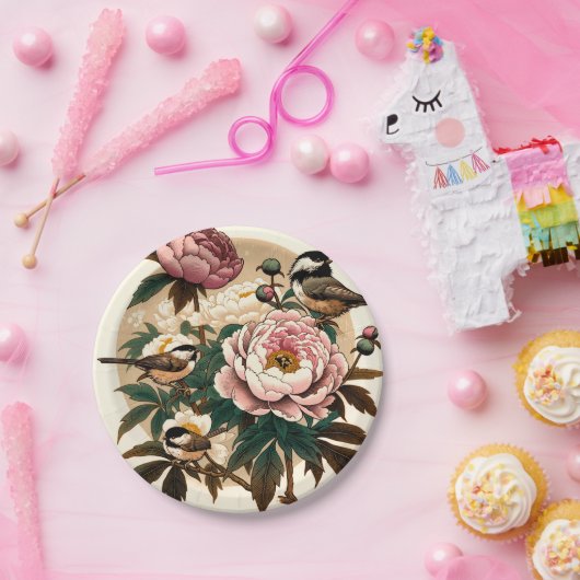 Die Rote Kirche (Chickadee) von Castel San Pietro Pappteller (Party)