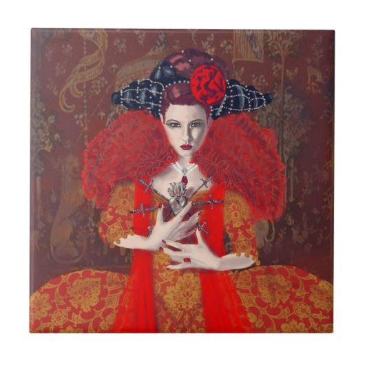 Die rote Königin. Fliese (Vorderseite)