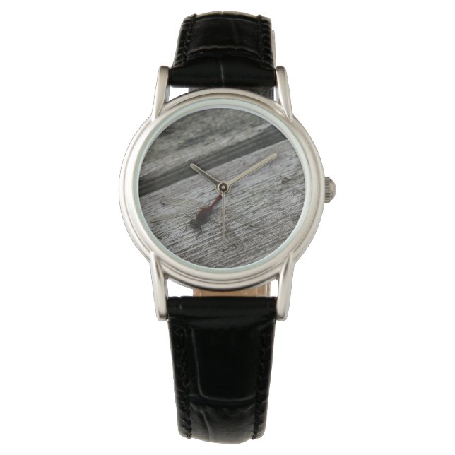 Die rote Libelle Armbanduhr (Vorderseite)