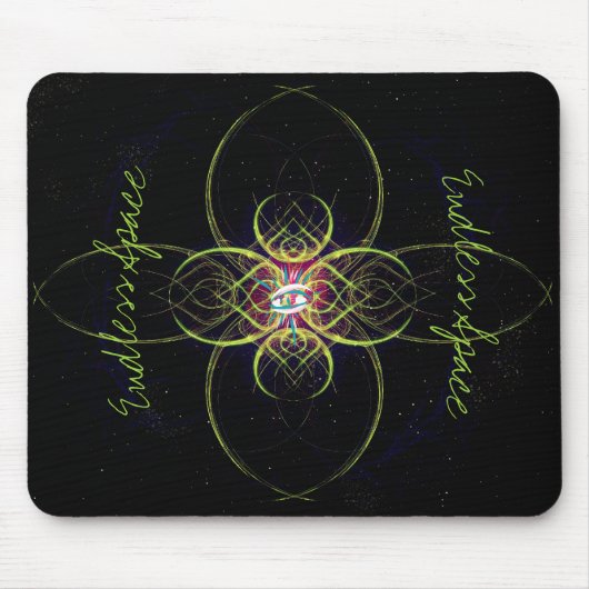 Die rote Medaille im endlosen Raum Mousepad (Vorne)