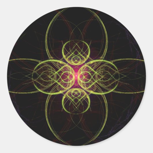 Die rote Medallion von Alexandra Cook alias Linand Runder Aufkleber (Vorderseite)