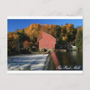 Die rote Mill Herbst-II-Postkarte Postkarte