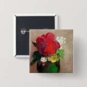 Die rote Mohnblume Button (Vorne & Hinten)