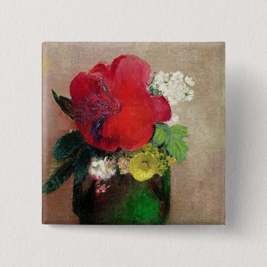 Die rote Mohnblume Button (Vorderseite)