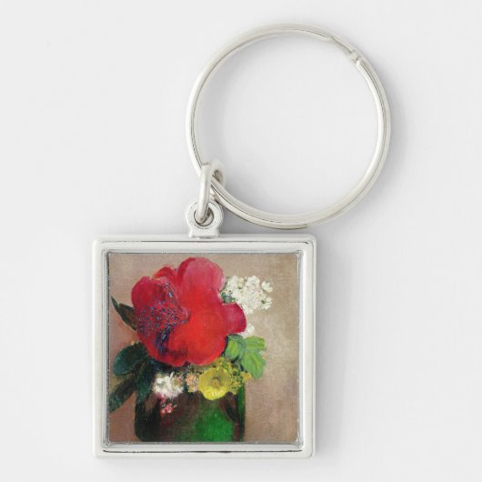 Die rote Mohnblume Schlüsselanhänger (Vorne)