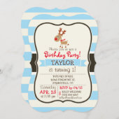 die rote Nasenrinne; blaue Streifen Einladung (Vorne/Hinten)