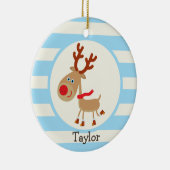 die rote Nasenrinne; blaue Streifen Keramikornament (Rechts)