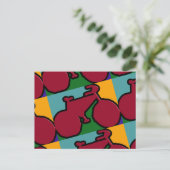 die rote Pop Fahrrad-Silhouette Postkarte (Stehend Vorderseite)