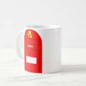 Die rote Postbox Kaffeetasse (Vorderseite Links)