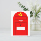 Die rote Postbox Postkarte (Stehend Vorderseite)