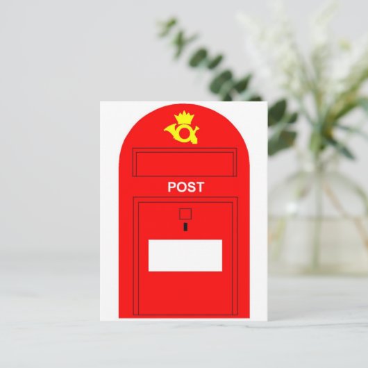 Die rote Postbox Postkarte (Stehend Vorderseite)