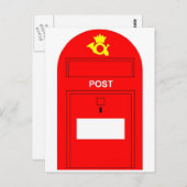 Die rote Postbox Postkarte (Vorne/Hinten)