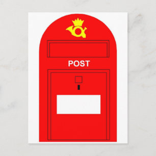 Die rote Postbox Postkarte