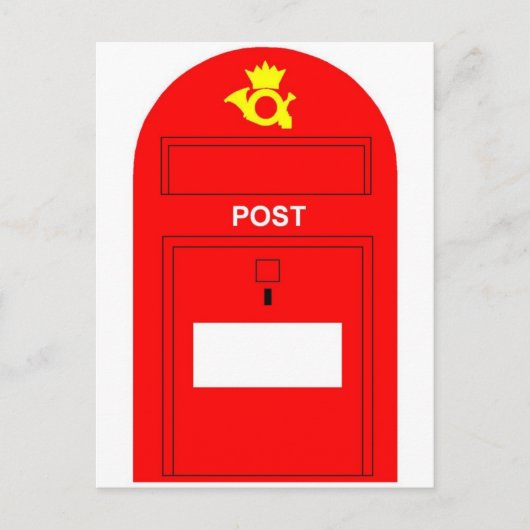 Die rote Postbox Postkarte (Vorderseite)