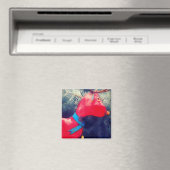 Die rote Rentiermaschine Magnet (In Situ (Geschirrspüler))