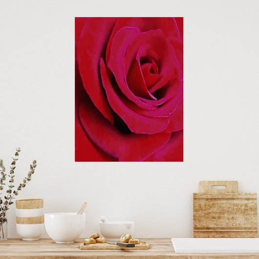 DIE ROTE ROSE      POSTER (Küche)