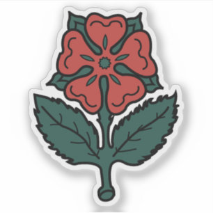 Die rote Rose von Lancaster, Flagge von Montreal, Aufkleber