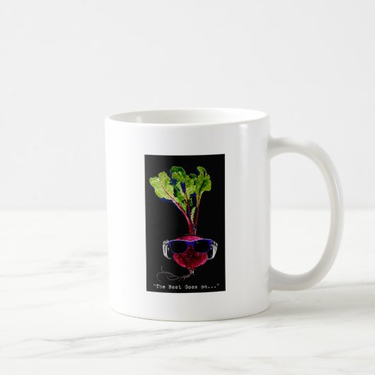 Die rote Rübe geht auf-dunkel Kaffeetasse (Rechts)