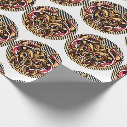 Die Rote Samurai-Sammlung Geschenkpapier (Ecke)