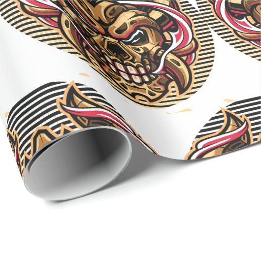 Die Rote Samurai-Sammlung Geschenkpapier (Rolleneckpunkt)