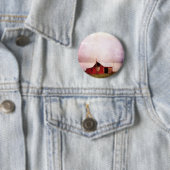Die rote Scheune bei Sonnenuntergang Button (Beispiel)