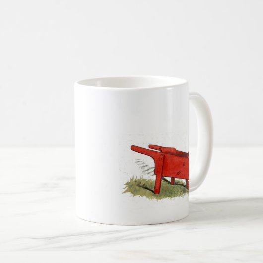 Die rote Schubkarre Kaffeetasse (VorderseiteRechts)