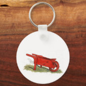 Die rote Schubkarre Schlüsselanhänger (Vorderseite)