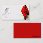 Die rote Schuh-Visitenkarte Visitenkarte (Vorne/Hinten)