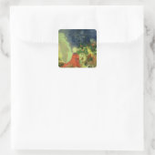 Die rote Sphinx Quadratischer Aufkleber (Tasche)