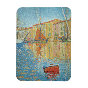 Die Rote Tonnenboje von Paul Signac, Vintage Point Magnet
