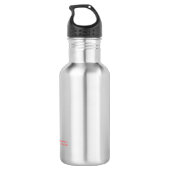 Die rote Untergrenze Edelstahlflasche (Rückseite)