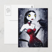 Die rote Vogelpostkarte Postkarte (Vorne/Hinten)