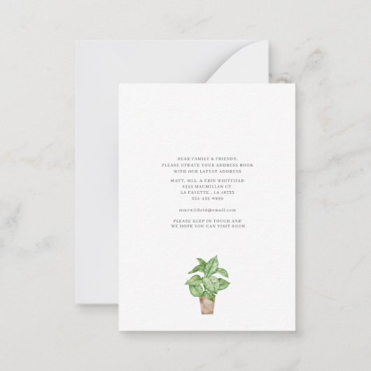 Die rote Wassertür, die wir bewegt haben Mitteilungskarte (Rückseite)