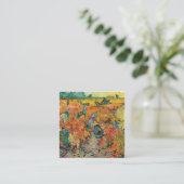 Die Rote Weinbergsmalerei von Vincent Van Gogh Quadratische Visitenkarte (Stehend Vorderseite)