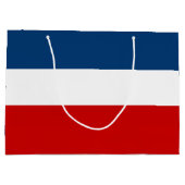 Die rote weiße und blaue Geschenk-Tasche - groß, Große Geschenktüte (Rückseite)