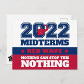 Die Rote Welle 2022 kann nichts dagegen unternehme Postkarte (Vorne/Hinten)