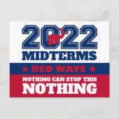 Die Rote Welle 2022 kann nichts dagegen unternehme Postkarte (Vorderseite)