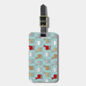 Die rote Ziege Gepäckanhänger (Vorderseite vertikal)