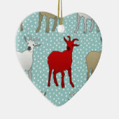 Die rote Ziege Keramik Ornament (Rechts)