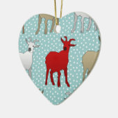 Die rote Ziege Keramik Ornament (Links)